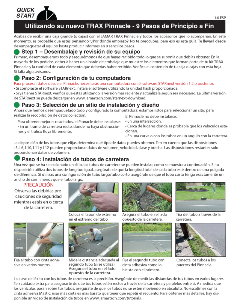 Guia de inicio rapido TRAX Pinnacle 1.0 ESP Cover