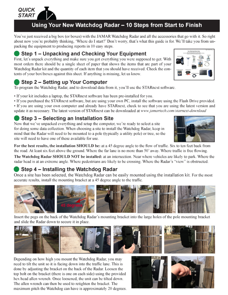 Quick Start Watchdog Radar 10 Steps Cover